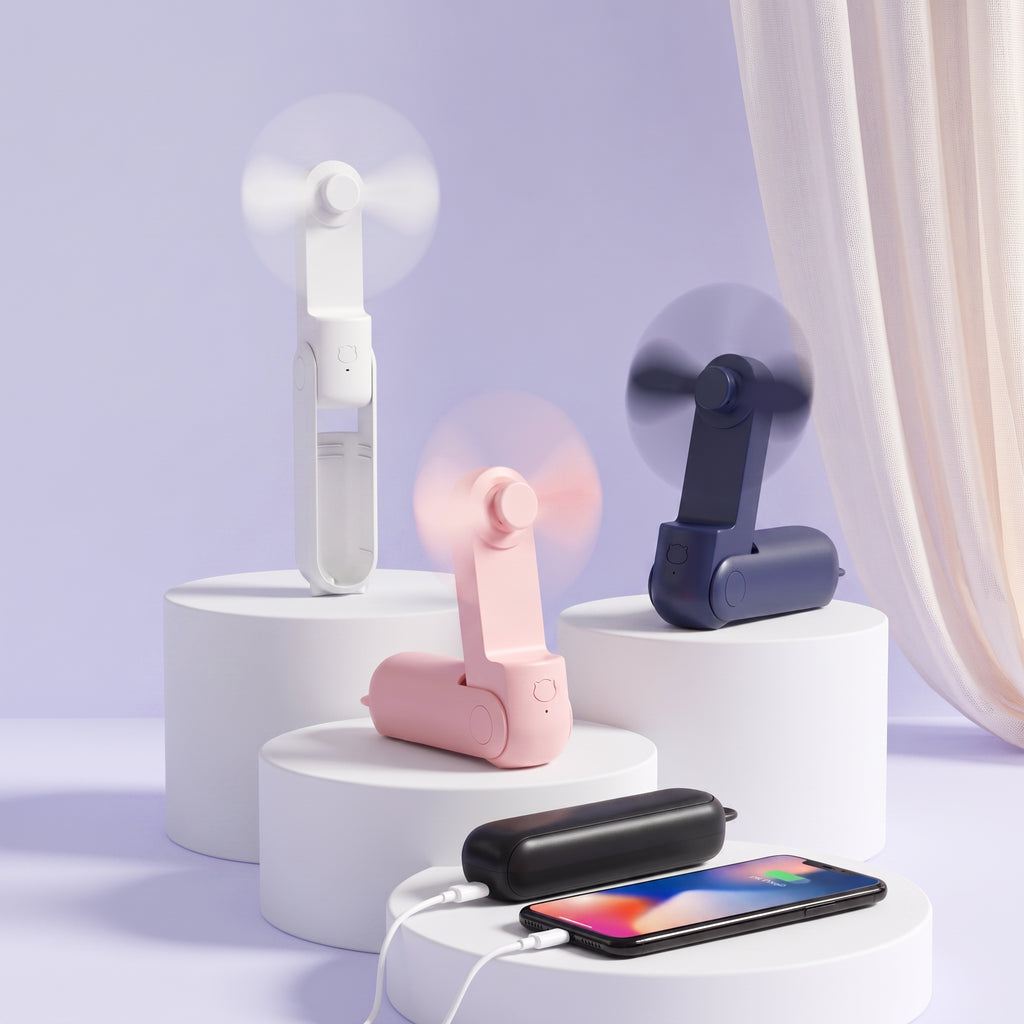 Refresh & Recharge: 2-in-1 Pocket Fan & Mobile Power Bank