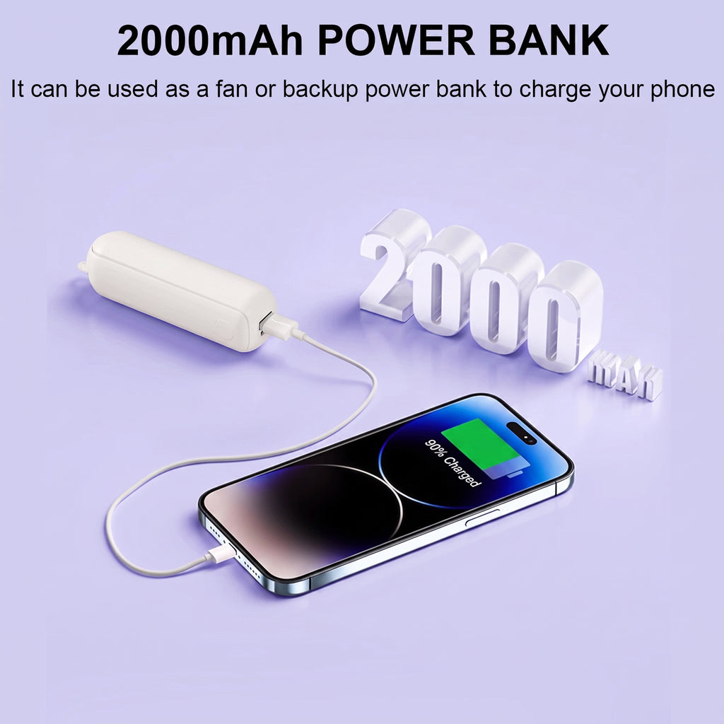 Refresh & Recharge: 2-in-1 Pocket Fan & Mobile Power Bank