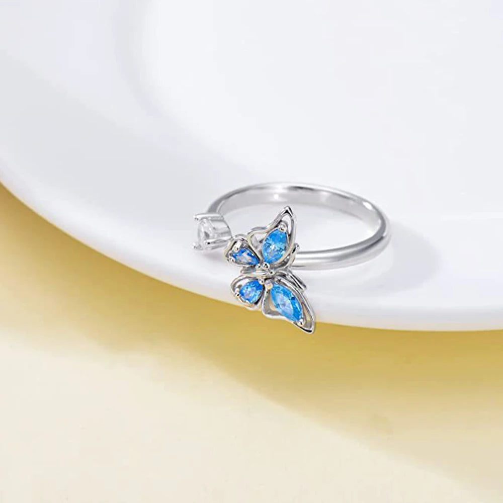The Crystal Butterfly Kinetic Ring