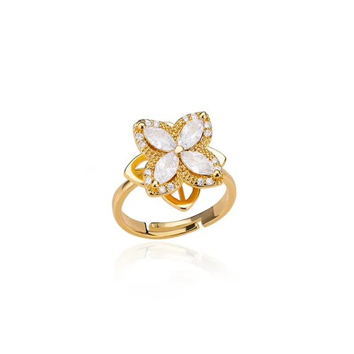 The Crystal Blossom Kinetic Ring