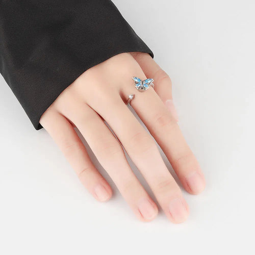 The Crystal Butterfly Kinetic Ring