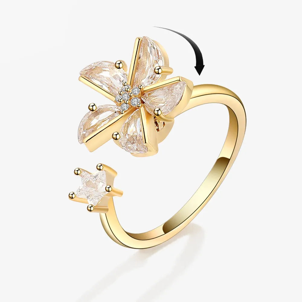 The Harmony Flower Kinetic Ring