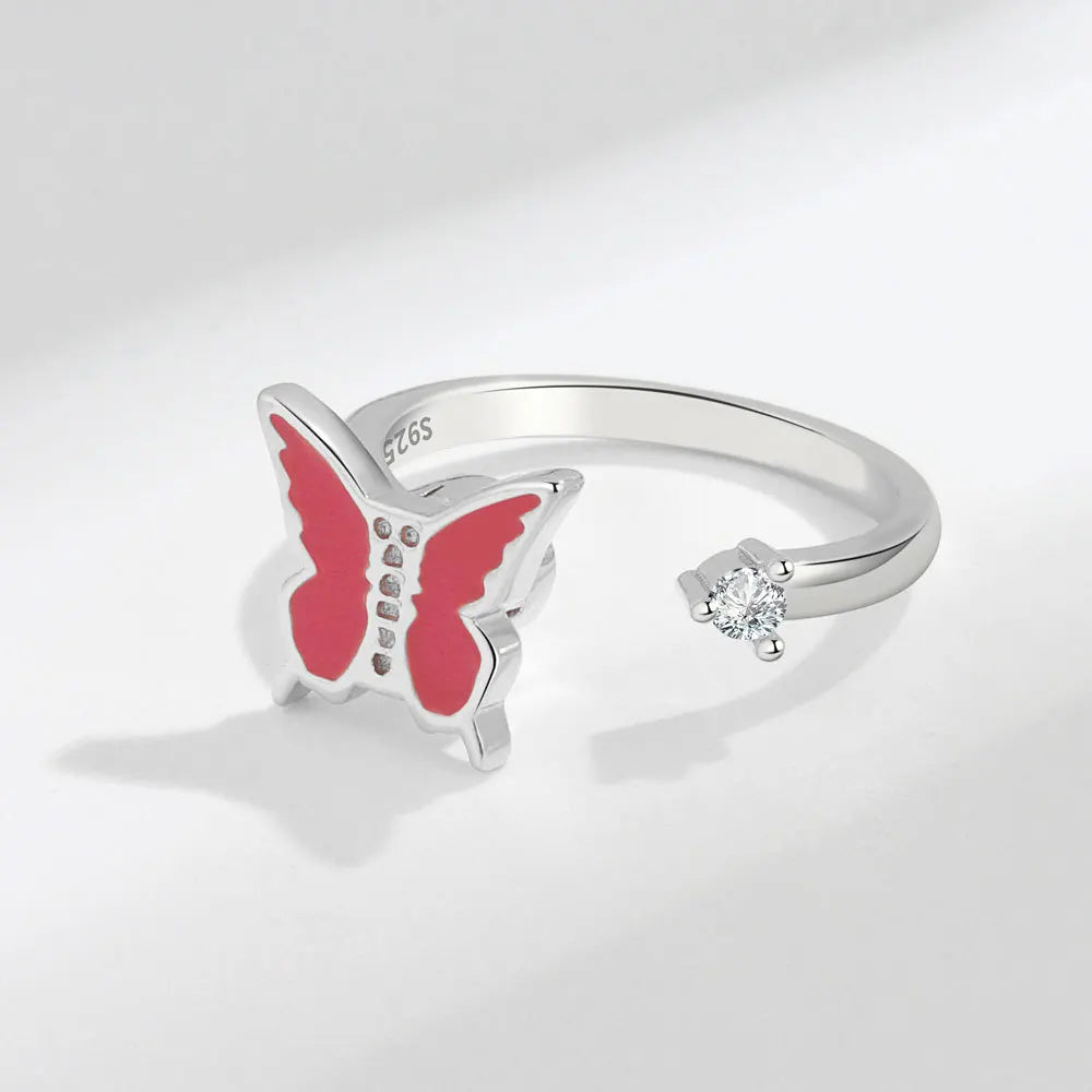 The Crystal Butterfly Kinetic Ring