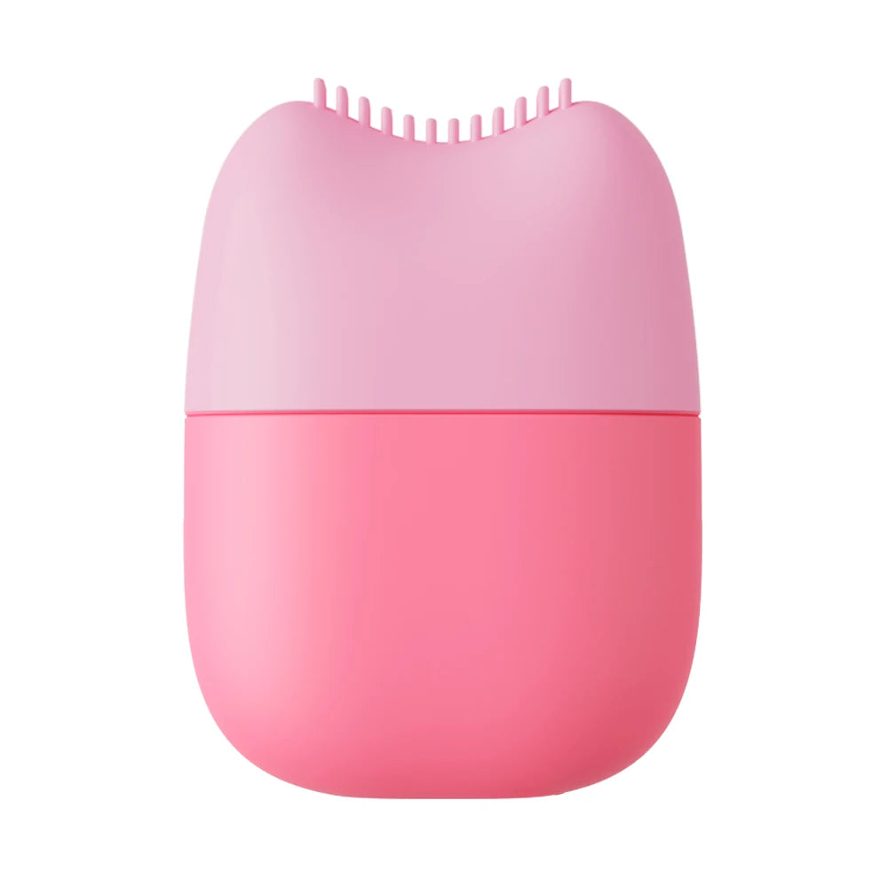 The Daily Depuff: 2-in-1 Facial Ice Roller & Silicone Massage Brush