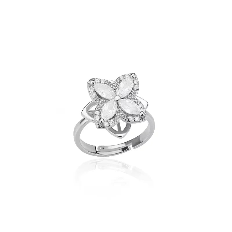 The Crystal Blossom Kinetic Ring