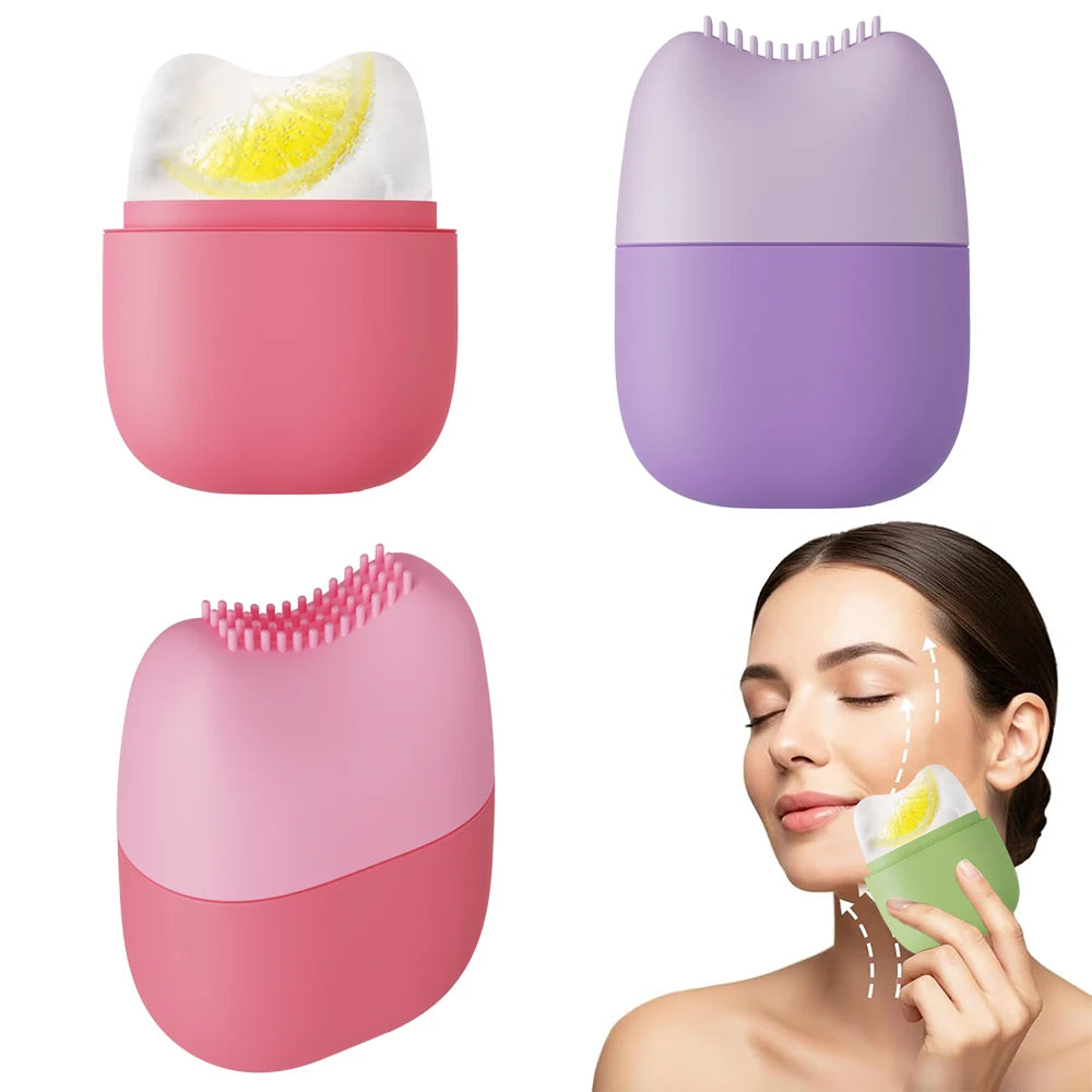 Ice Roller for Face & Eye Face Massage Silicone Ice Mold for Face Beauty.