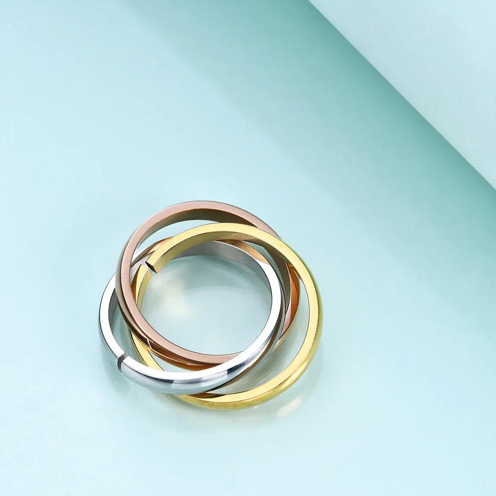 The Tri-Tone Harmony Interlinked Ring