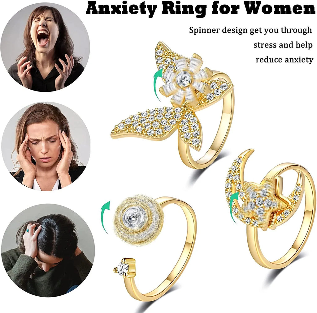 The Crystal Butterfly Kinetic Ring