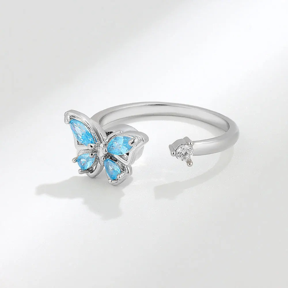 The Crystal Butterfly Kinetic Ring