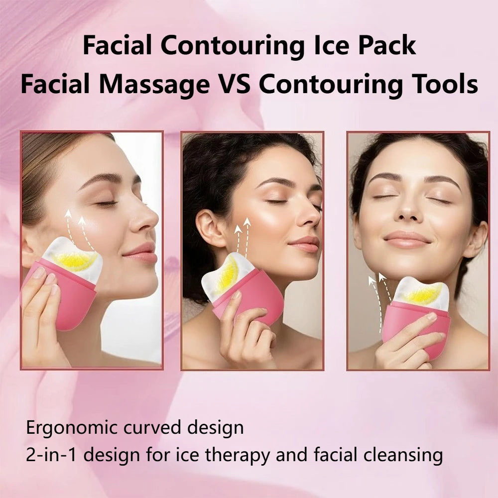 Ice Roller for Face & Eye Face Massage Silicone Ice Mold for Face Beauty.