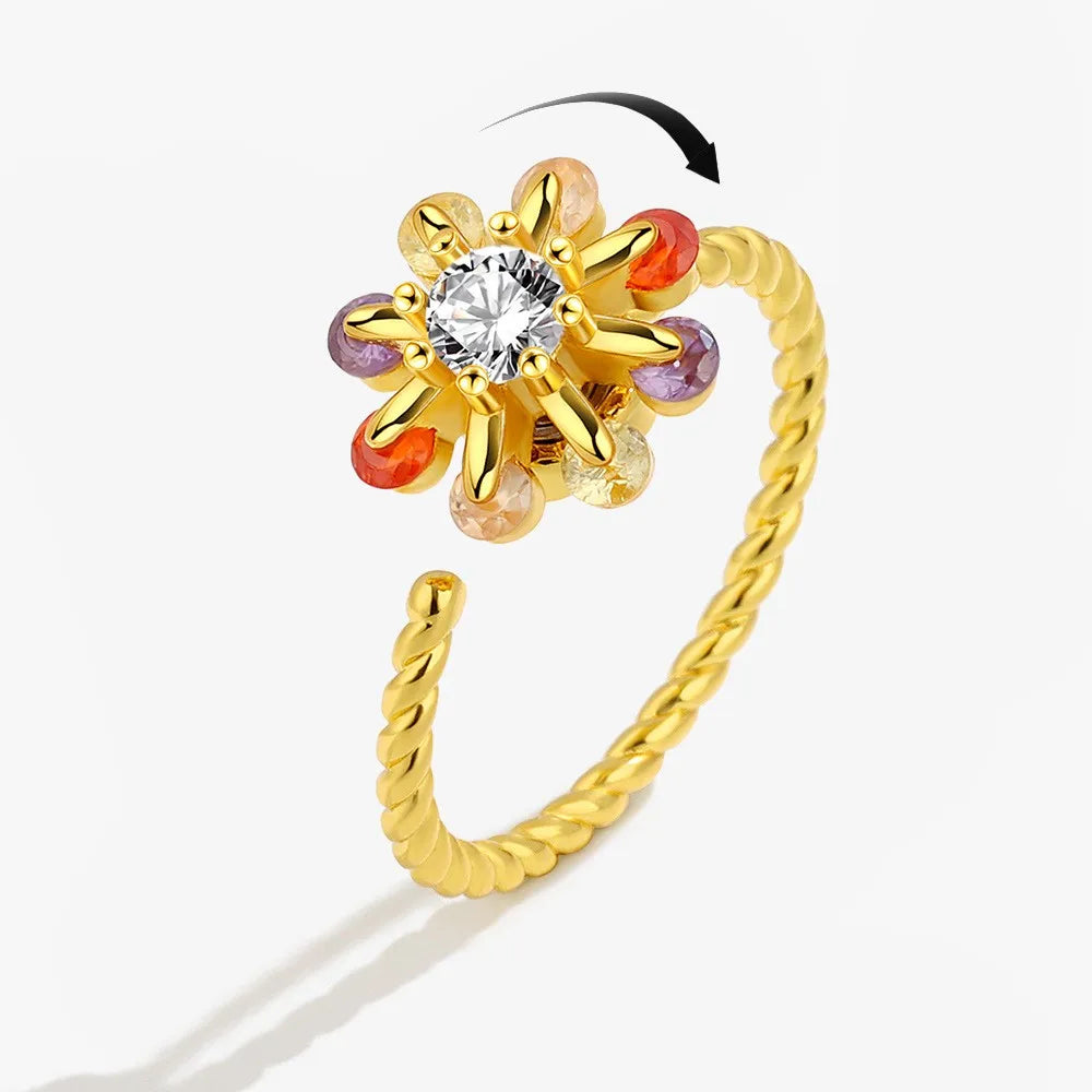 The Harmony Flower Kinetic Ring