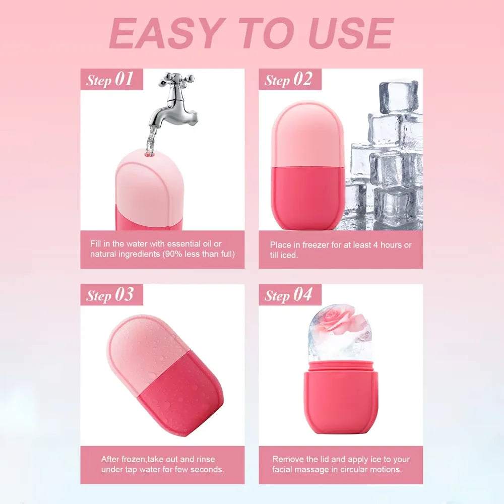 Silicone Ice Cube Trays Beauty Lifting Ice Ball Face Massager Contouring Eye Roller Facial Treatment Reduce Acne Skin Care Tool