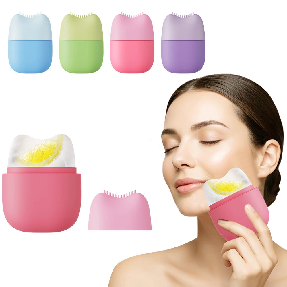 Ice Roller for Face & Eye Face Massage Silicone Ice Mold for Face Beauty.