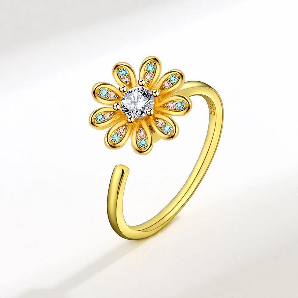 The Harmony Flower Kinetic Ring