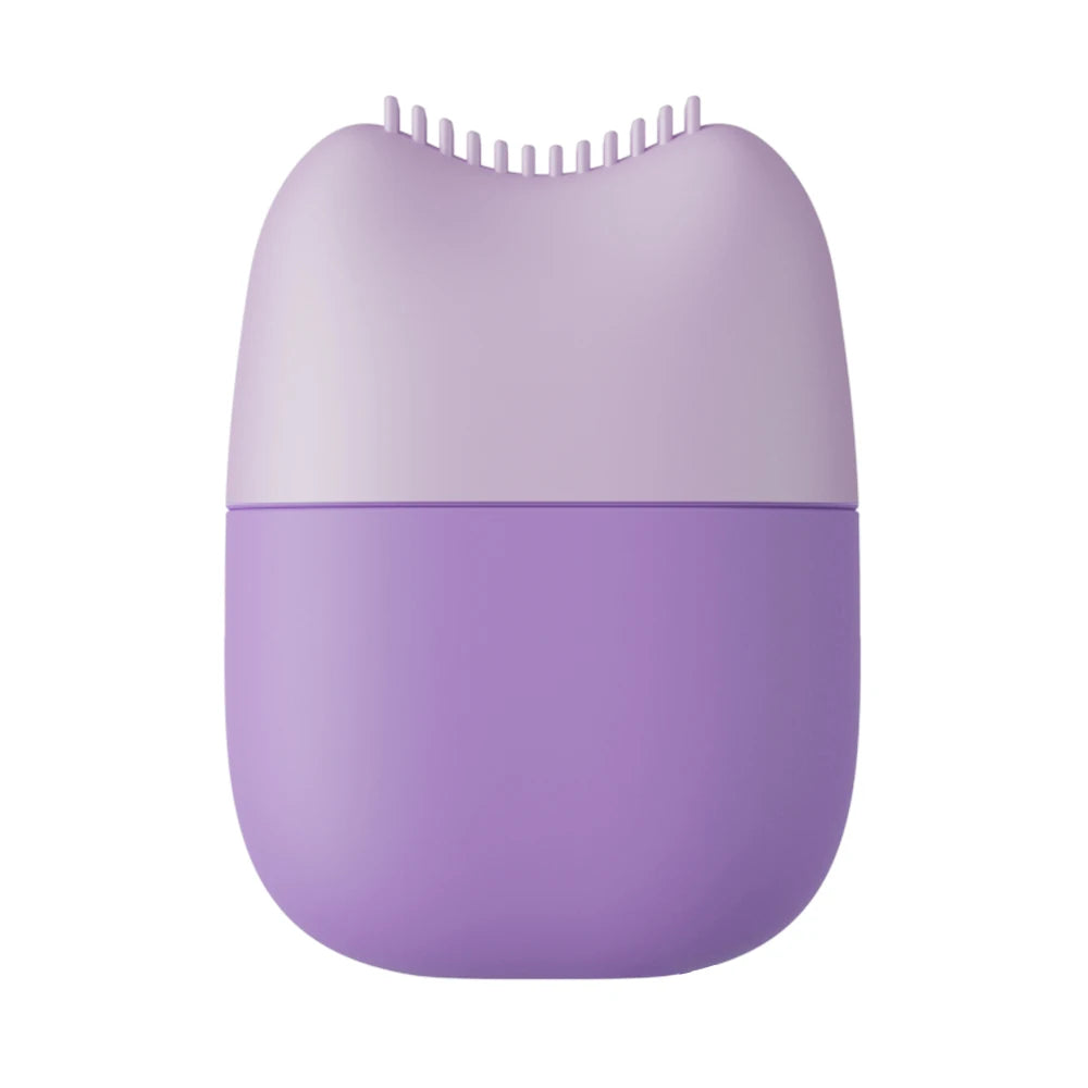 The Daily Depuff: 2-in-1 Facial Ice Roller & Silicone Massage Brush