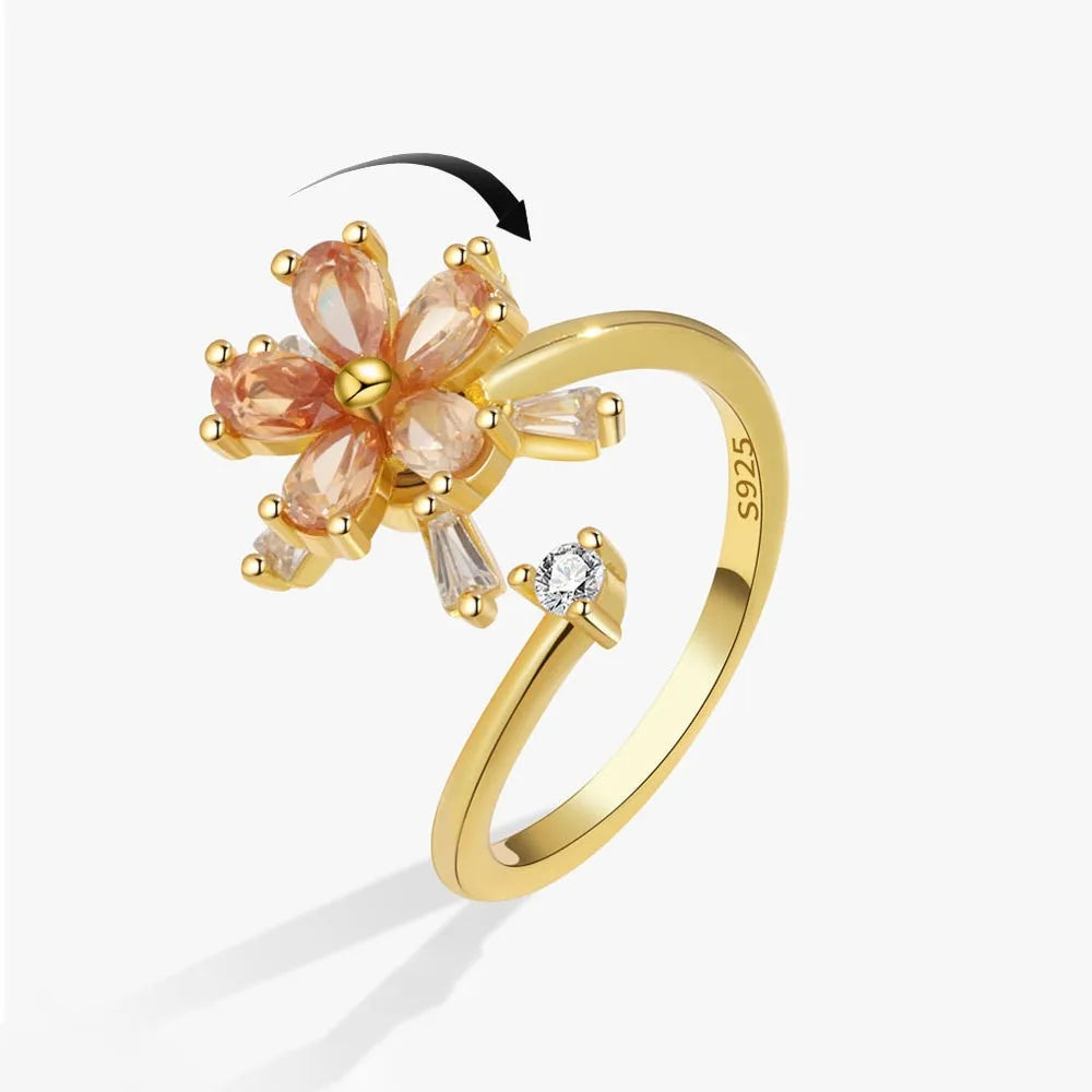 The Harmony Flower Kinetic Ring