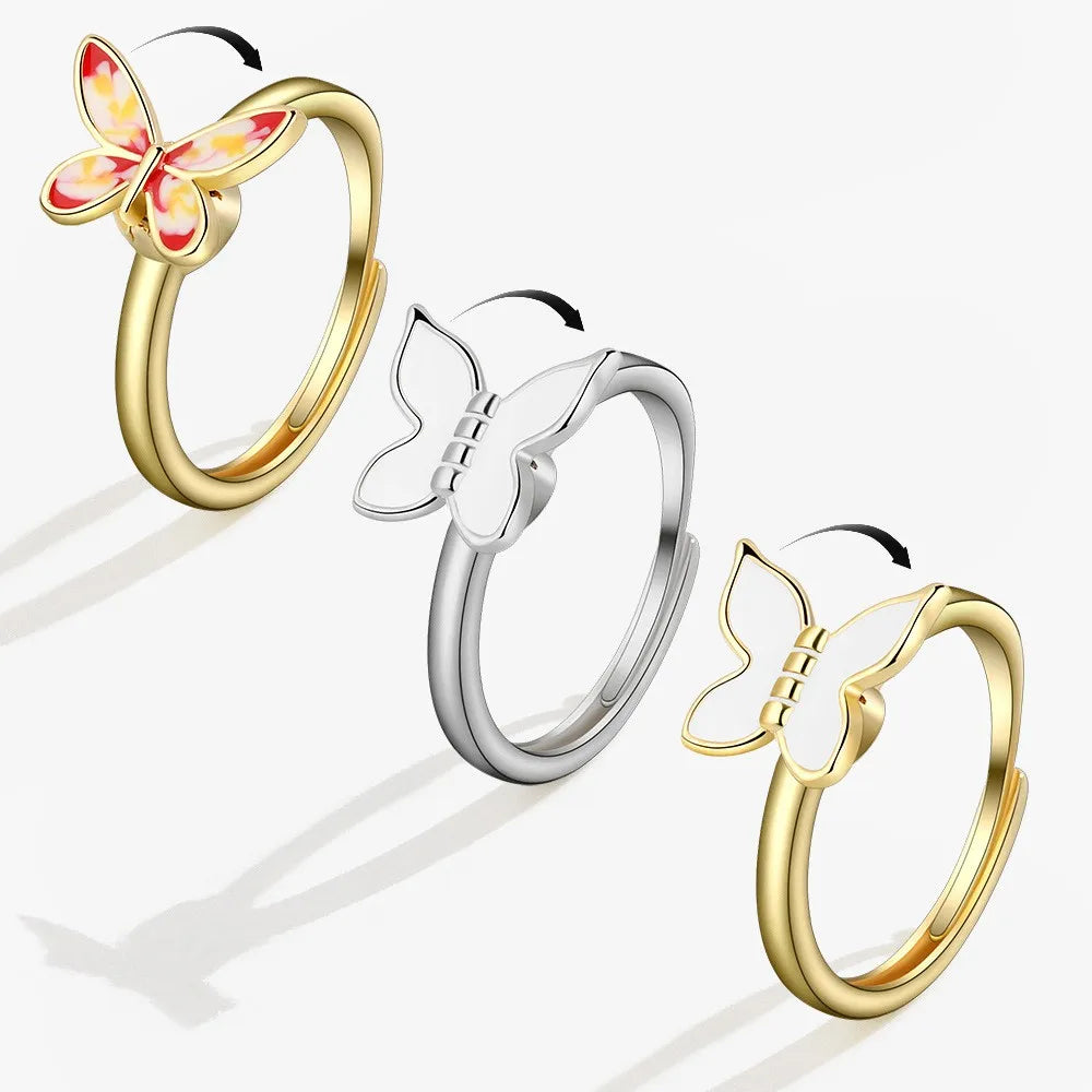 The Crystal Butterfly Kinetic Ring