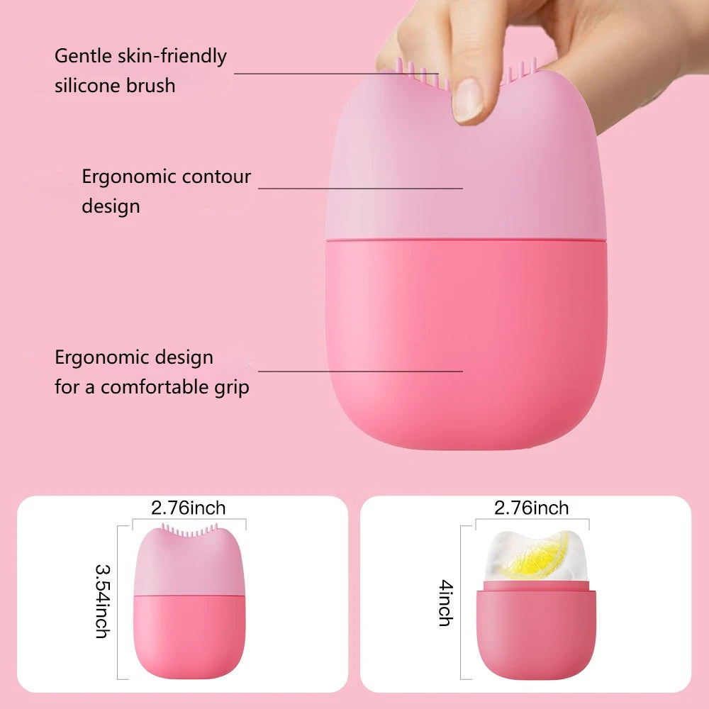 Ice Roller for Face & Eye Face Massage Silicone Ice Mold for Face Beauty.