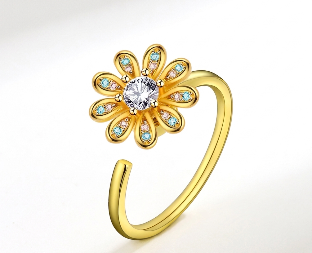 The Harmony Flower Kinetic Ring