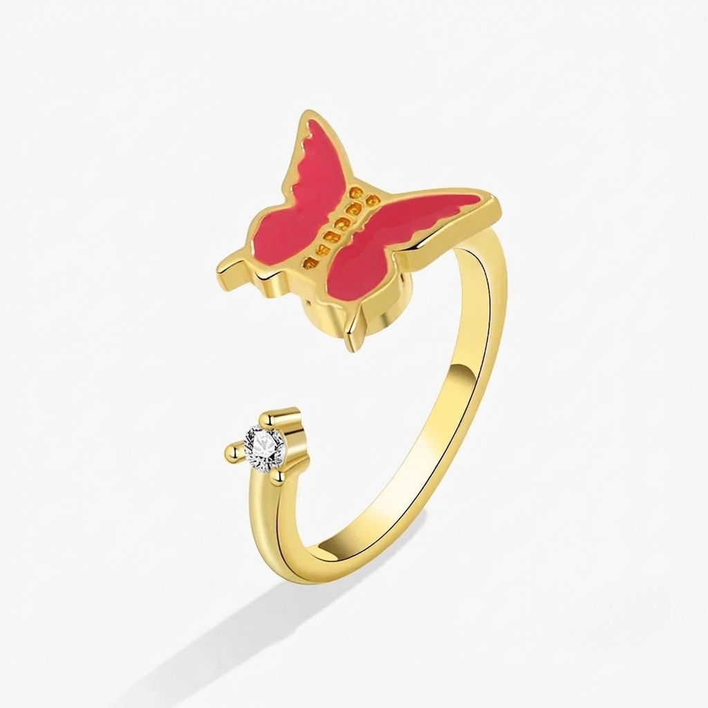 The Crystal Butterfly Kinetic Ring