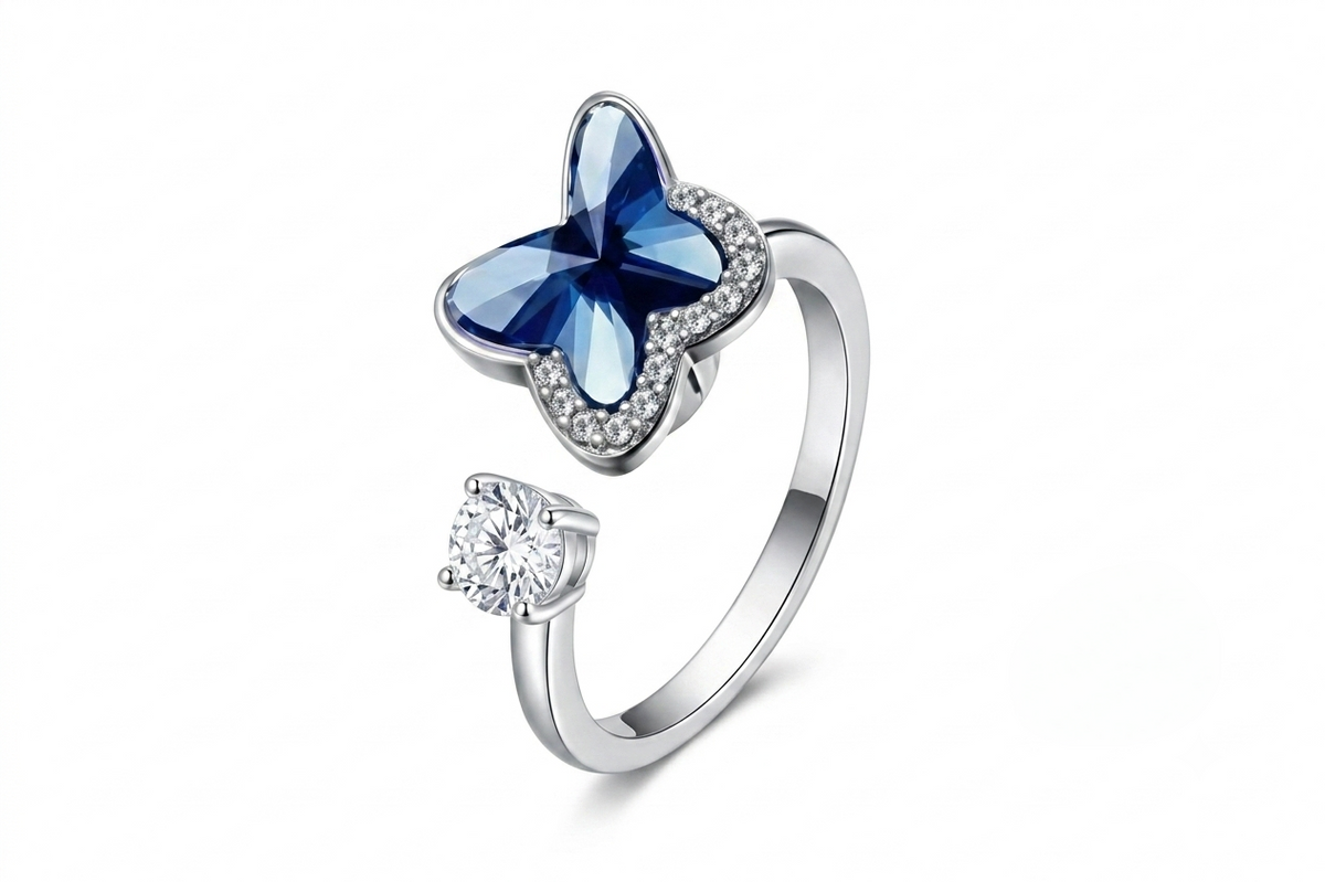 The Crystal Butterfly Kinetic Ring